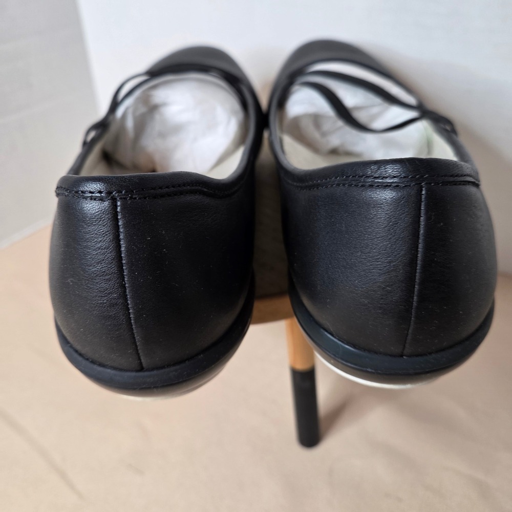 Kuru Bella Black Leather Mary Jane Flats Elastic Straps Orthotic Support 9.5 - Picture 4 of 11
